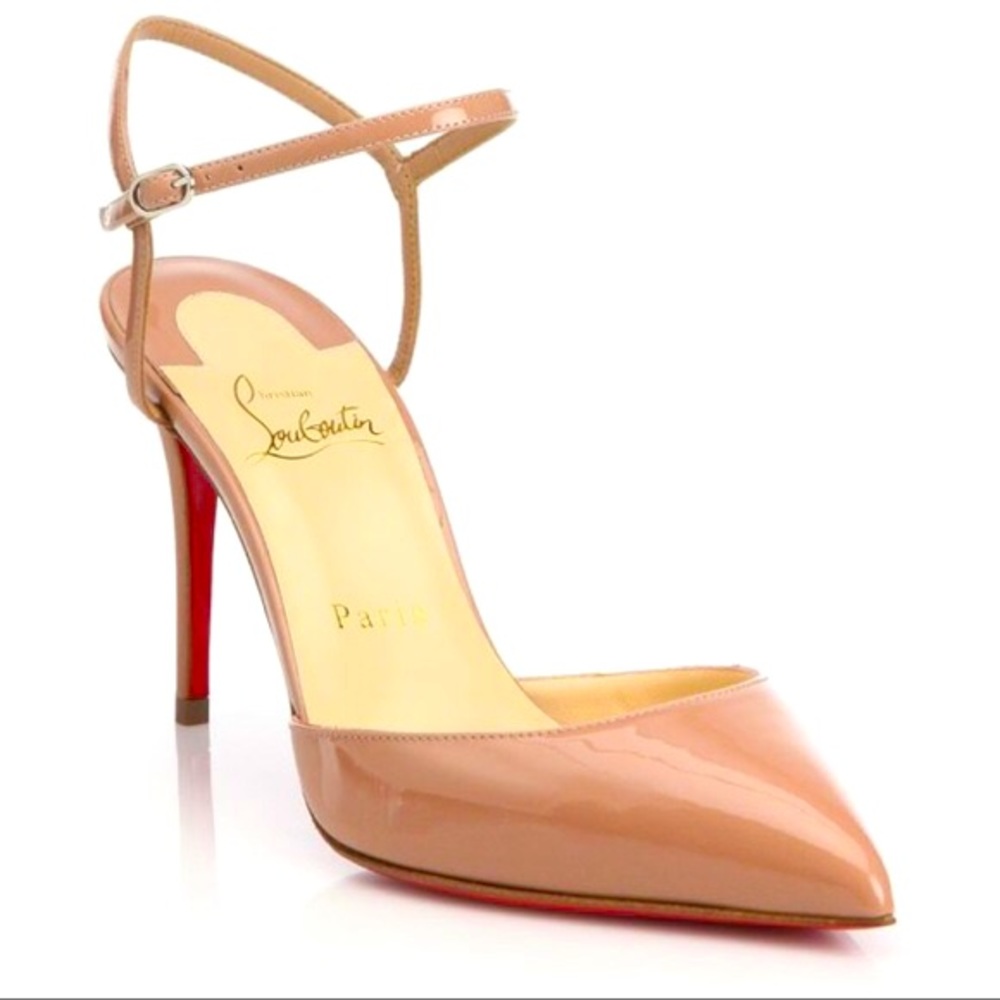 Christian Louboutin Nude Patent Leather Rivierina